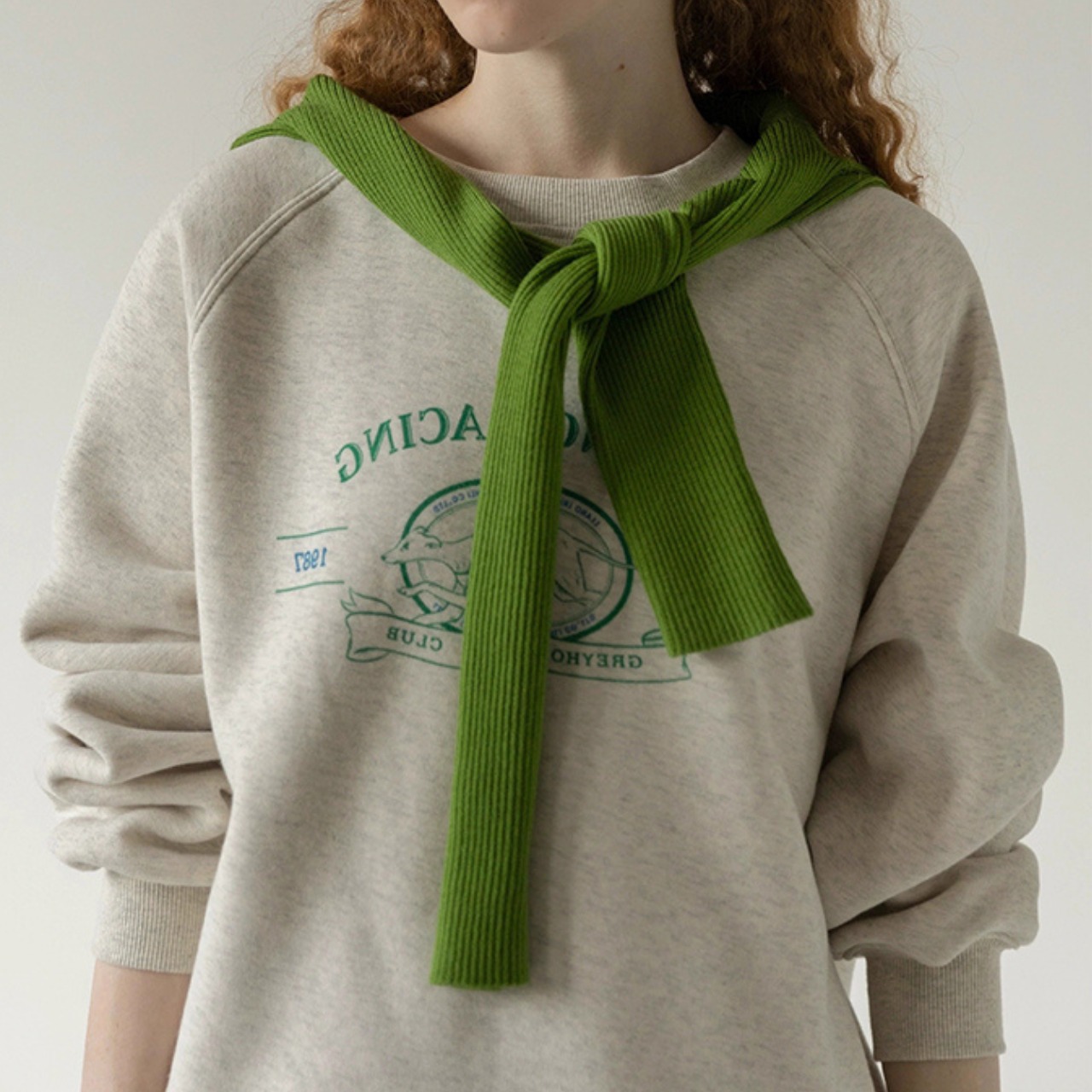 ロゴプリントクルーネックスウェット   F0009 - 1