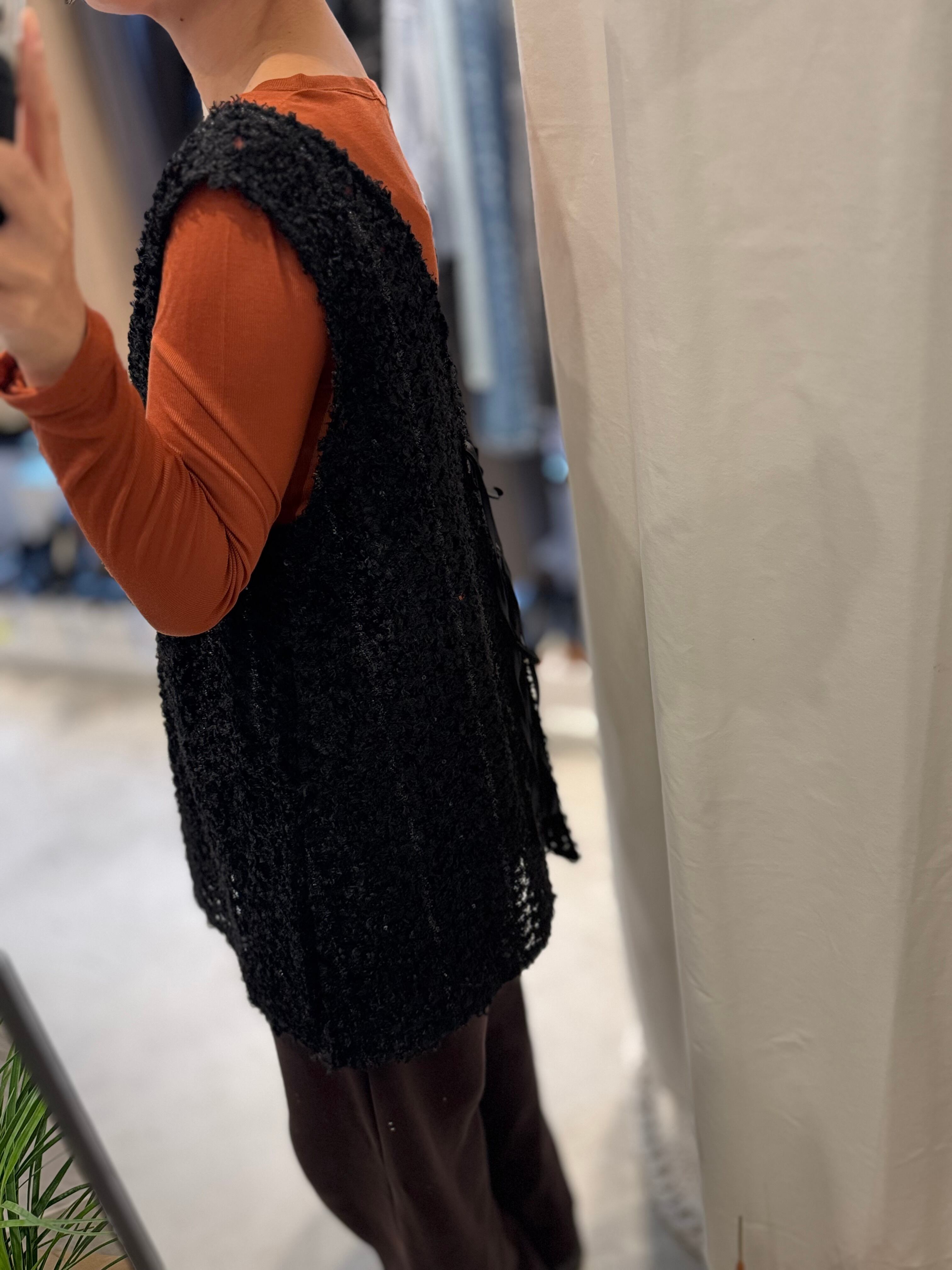 【SELECT】リング刺繍レース2wayベスト 15-0707