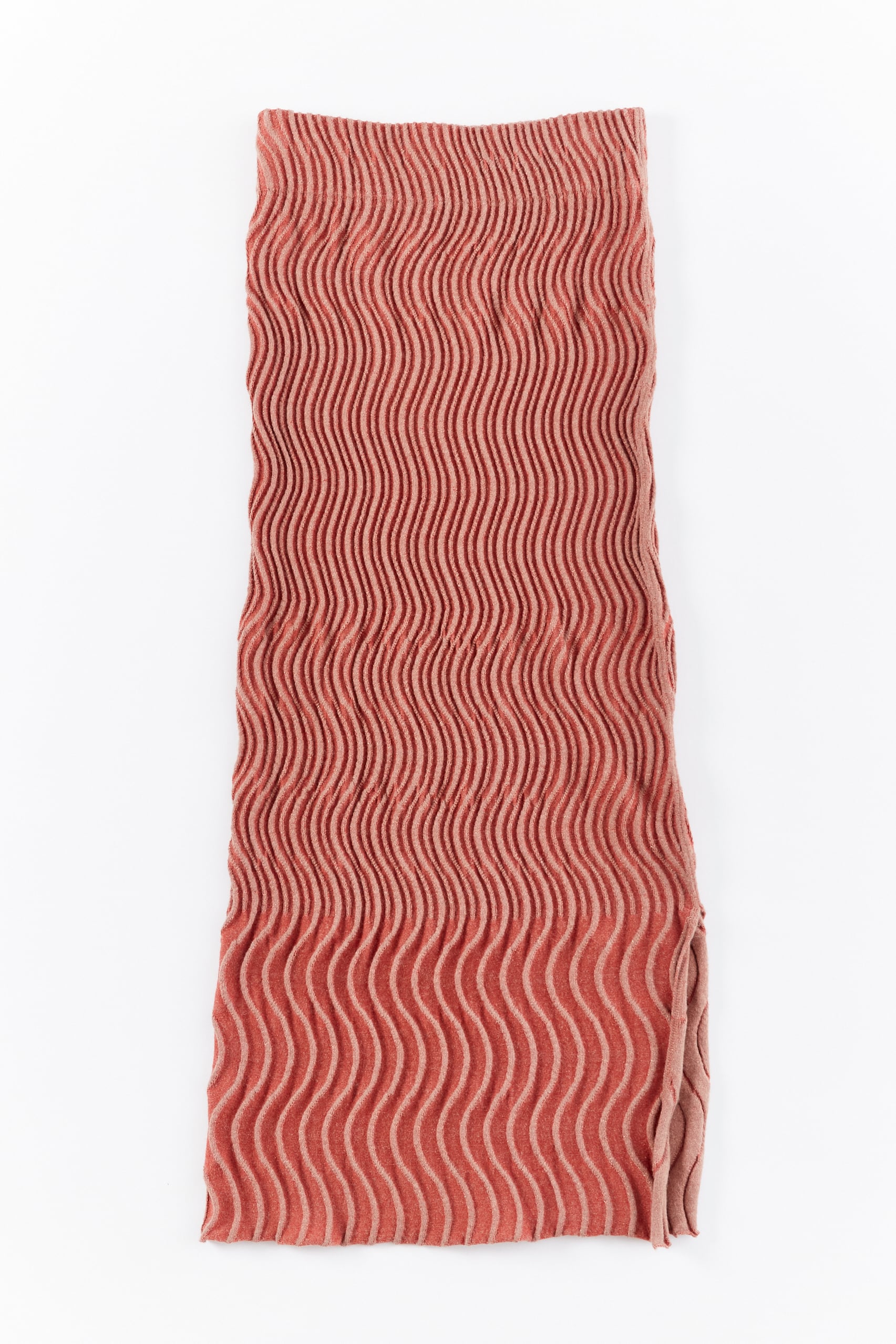 WAVY STRIPE SKIRT	 25AWAC-008 RED