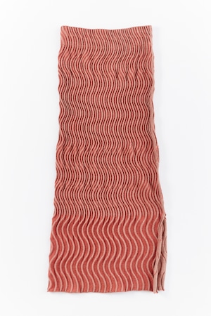 WAVY STRIPE SKIRT	 25AWAC-008 RED