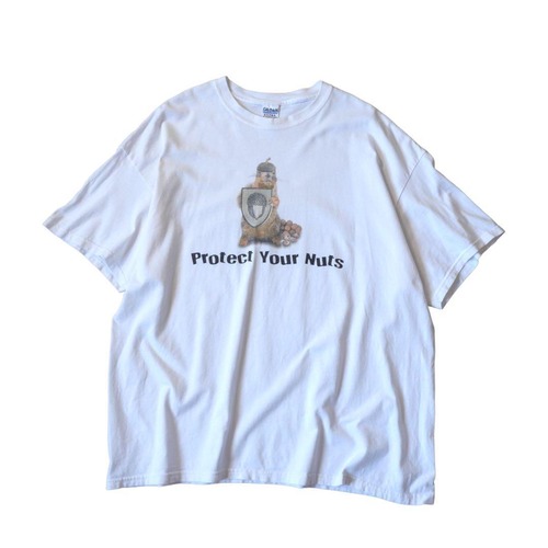 “Protect Your Nuts” print tee 2XL