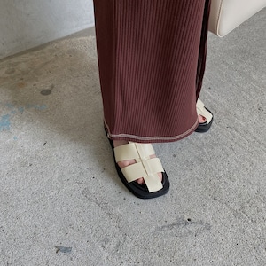 square gurkah leather sandal