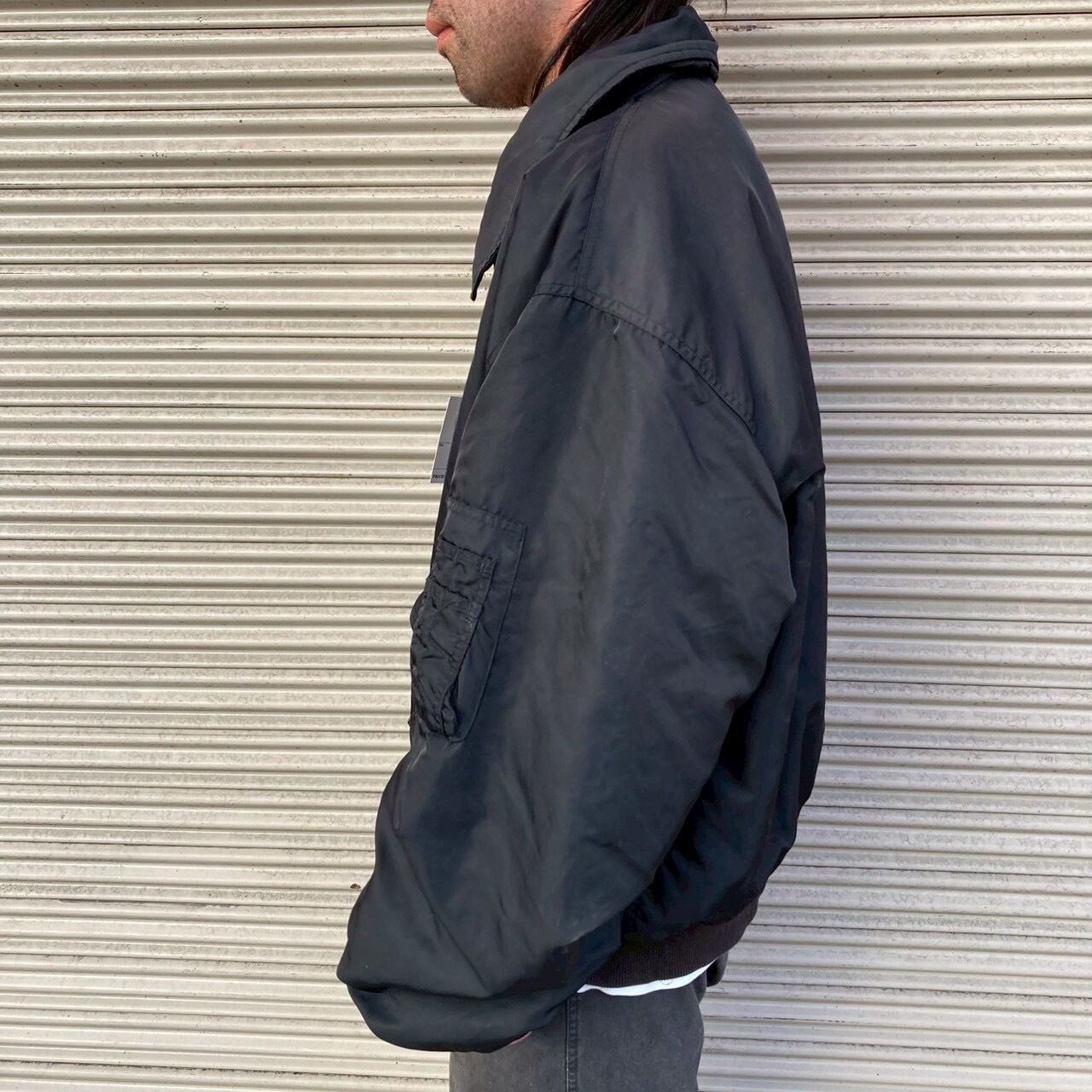 米軍 USAF アメリカ空軍 CWU フライトジャケット 民間 ネイビー