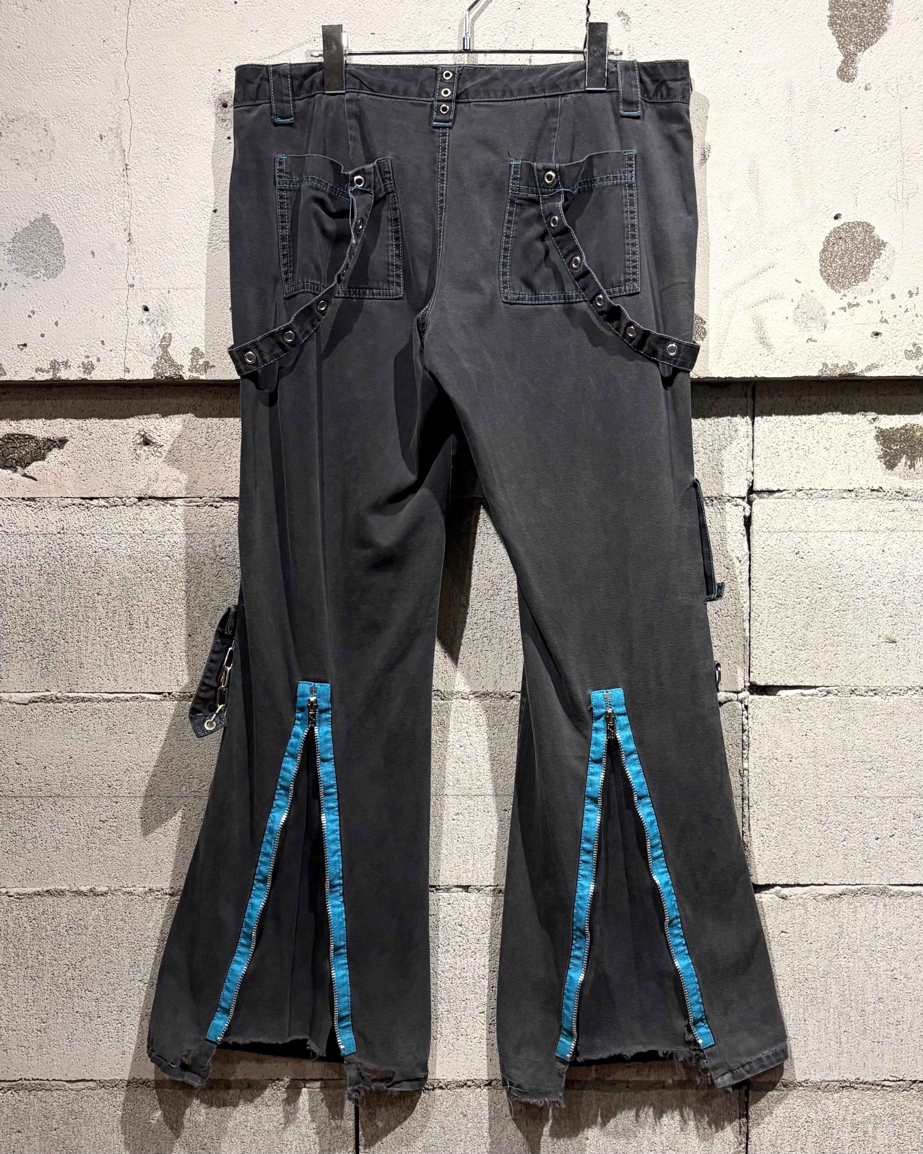 Caka otto】“TRIPP NYC” Zip Gimmick Vintage Flared Pants | Caka
