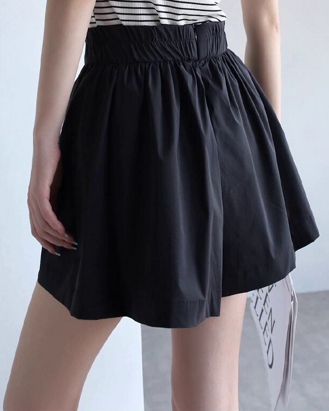 フレアショートパンツ 2color A0142