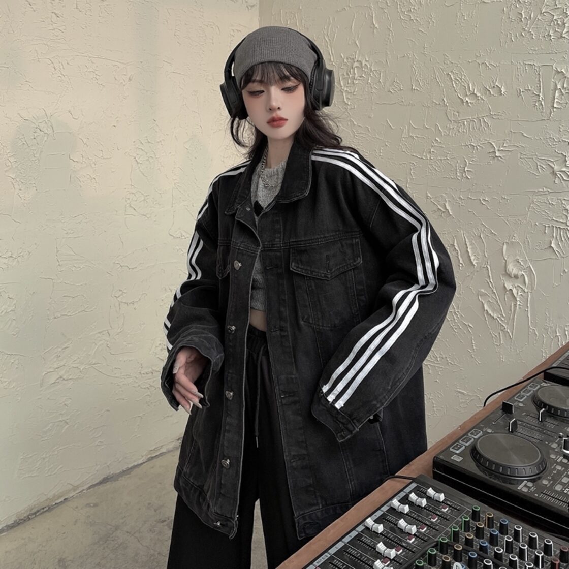 ブラックジャケット レディース秋物韓国ファッションNEWスタイルルーズ 