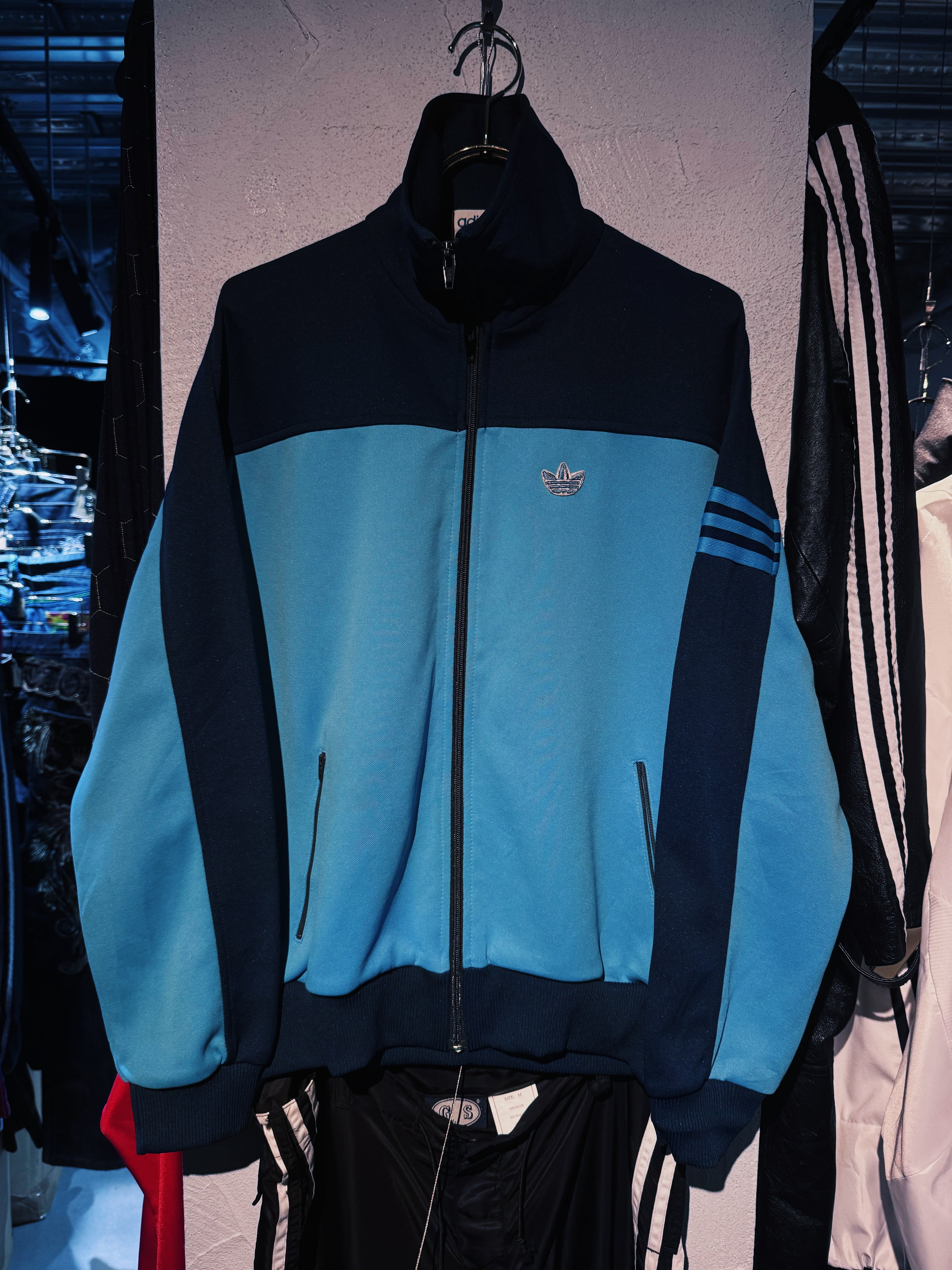 【D4C】70's"ADIDAS"made in W.Germany stand neck DESCENTE track jacket