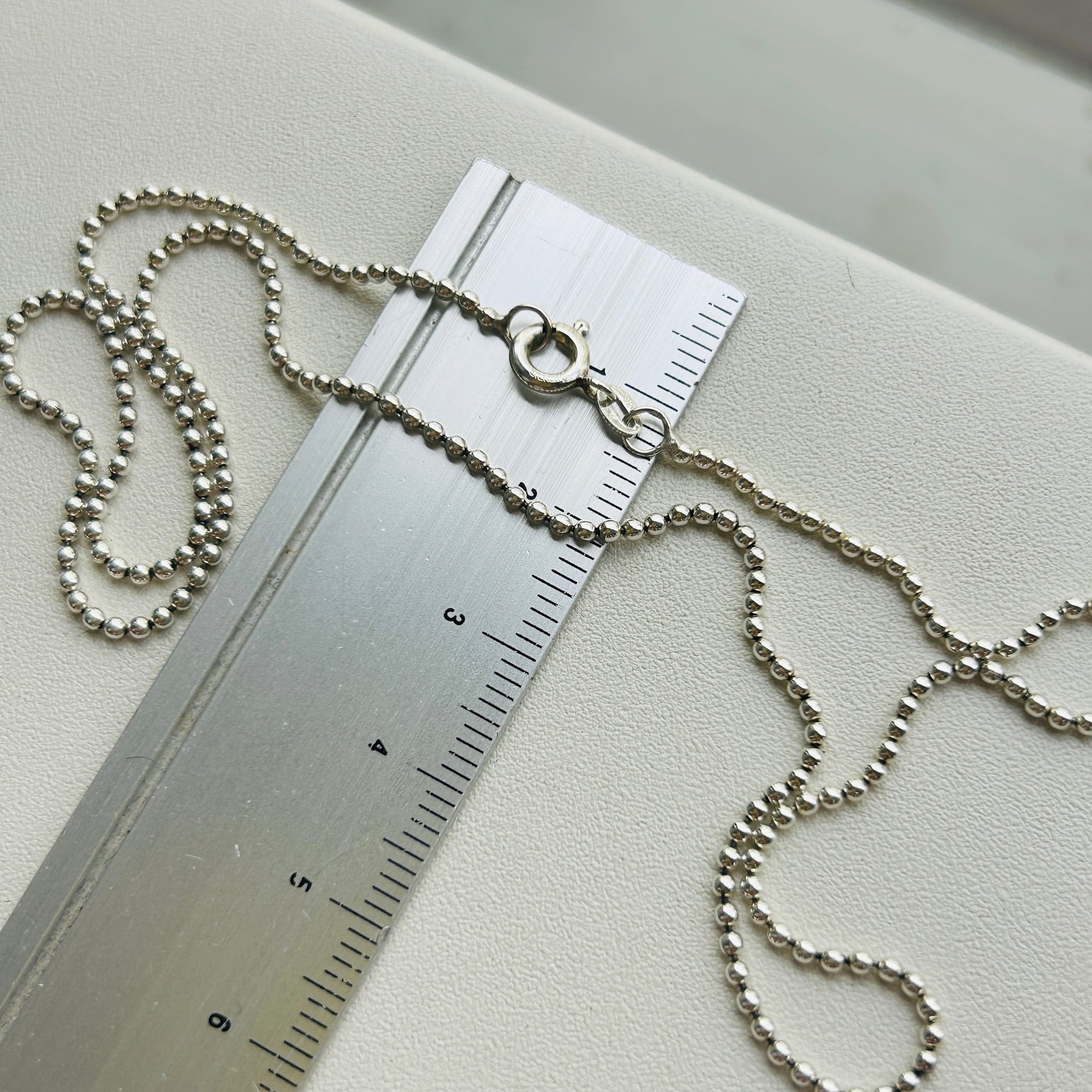 Old Stock 西独シルバー925 細ボールチェーン（39cm） | Milo Antiques