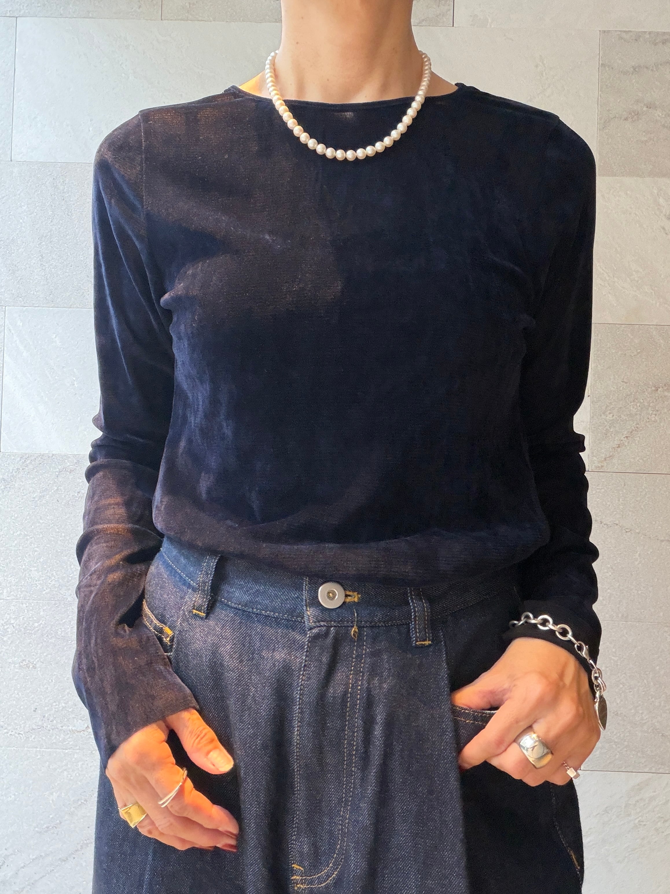 ストレッチベロアプルオーバー