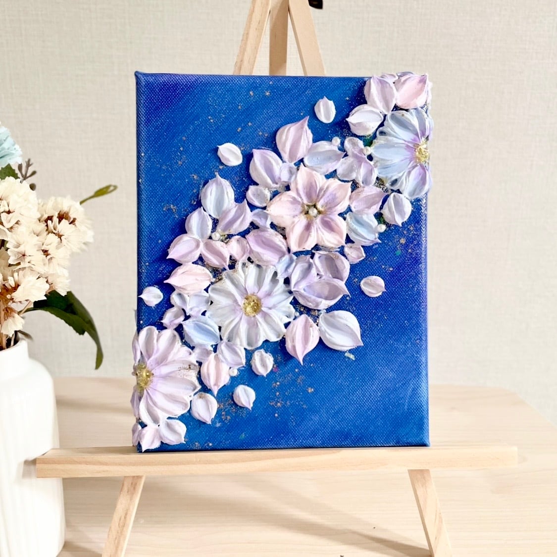 「果てなき美しさ」35×27㎝　猫のテクスチャーアート　天の川　七夕 果てなき美しさ」35×27㎝ 猫のテクスチャーアート 天の川 七夕