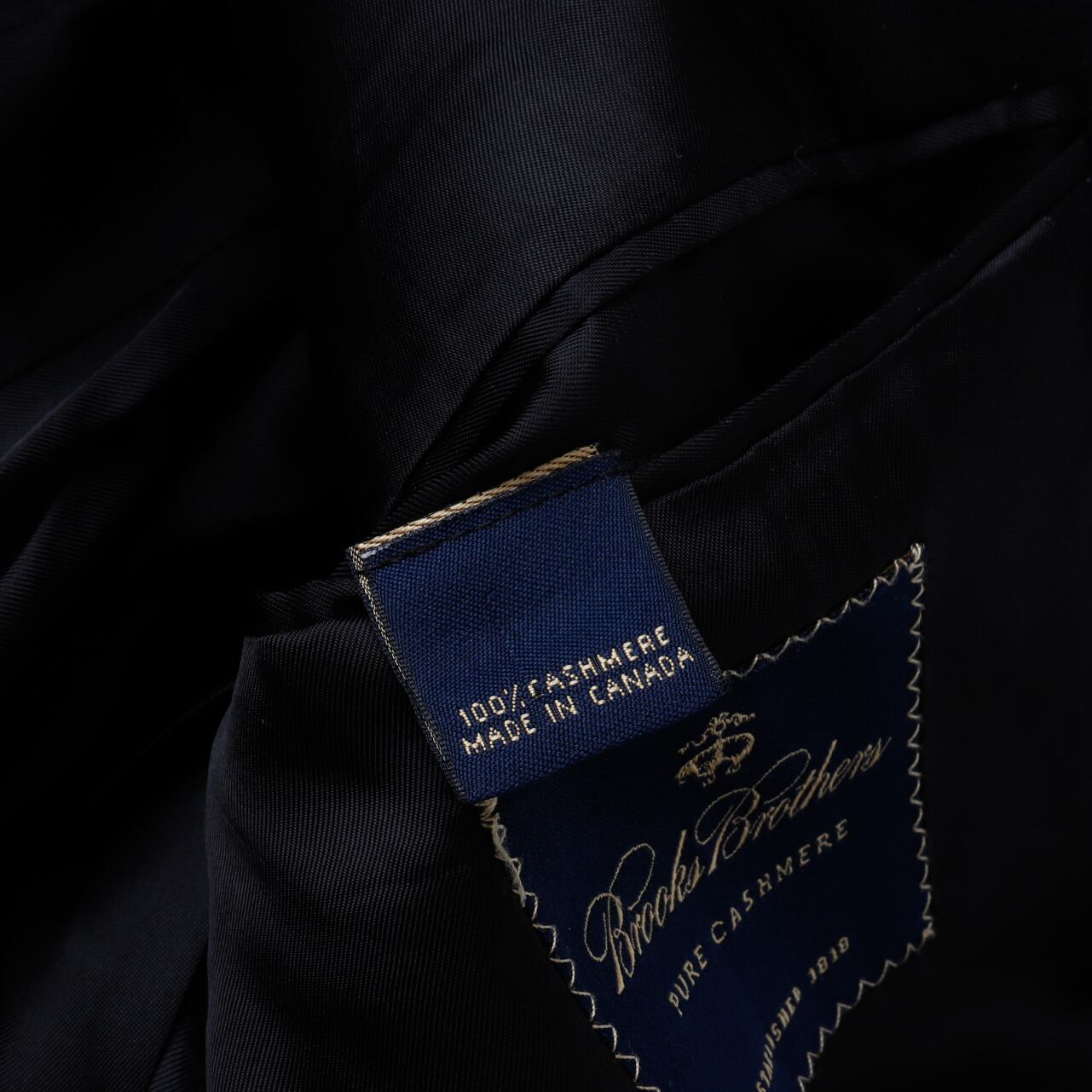 18FW アメリカ製 ロロピアーナ カシミヤ ブルックスブラザーズ ブレザー 極美品】BROOKS BROTHERS Cashmere Black blazer about size42S Loro