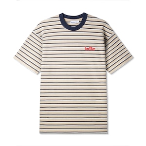 BUTTER GOODS THOMAS STRIPE S/S TEE TAN/BROWN