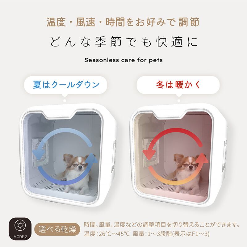 クーポン利用で21,400円】ペットドライヤー ドライルーム 63L 大容量