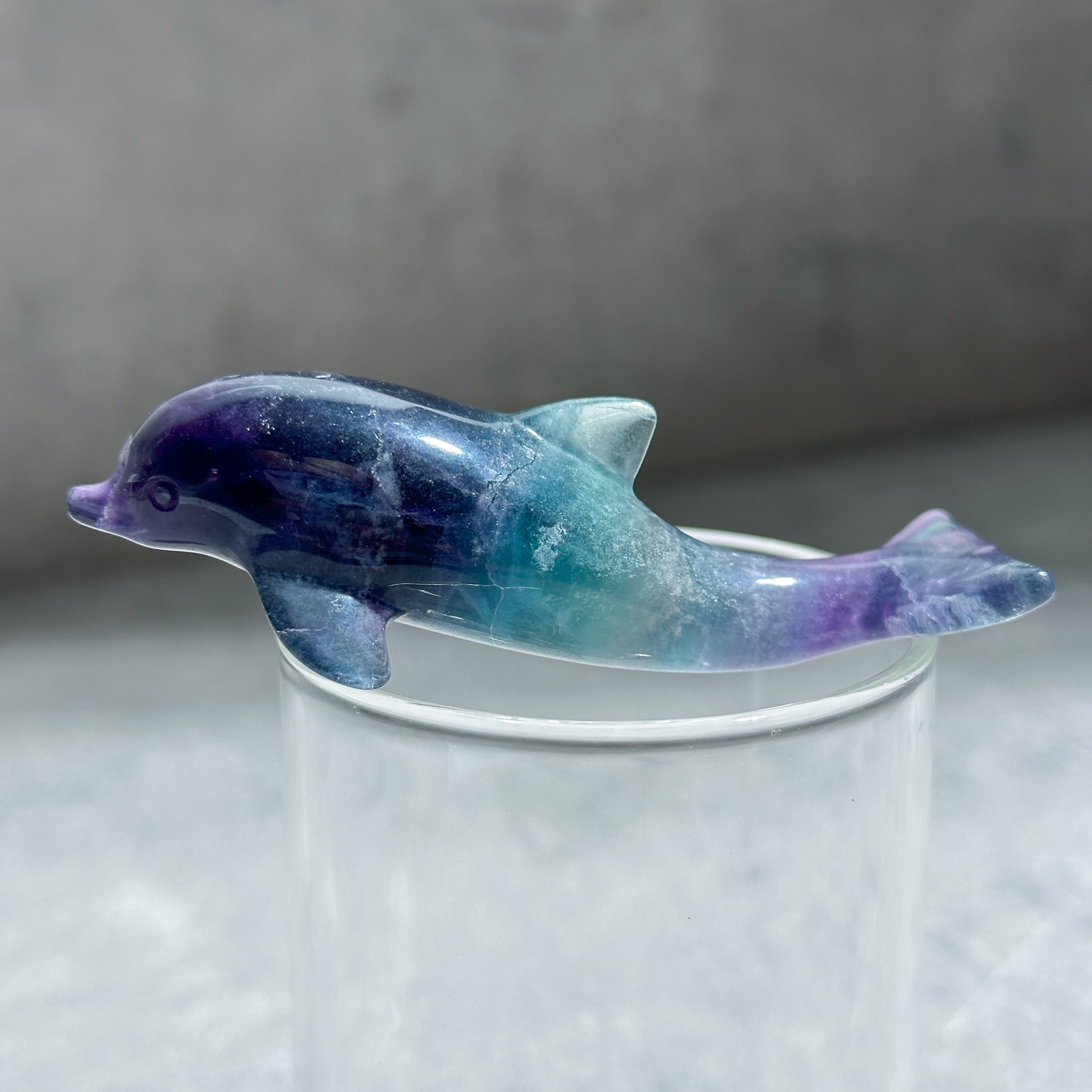 レインボーフローライト イルカ21◇Fluorite◇天然石・パワーストーン