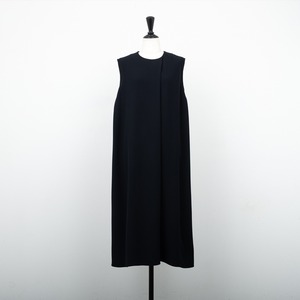 【Dignite collier／ディニテコリエ】ノースリーブタックワンピース（ネイビー）