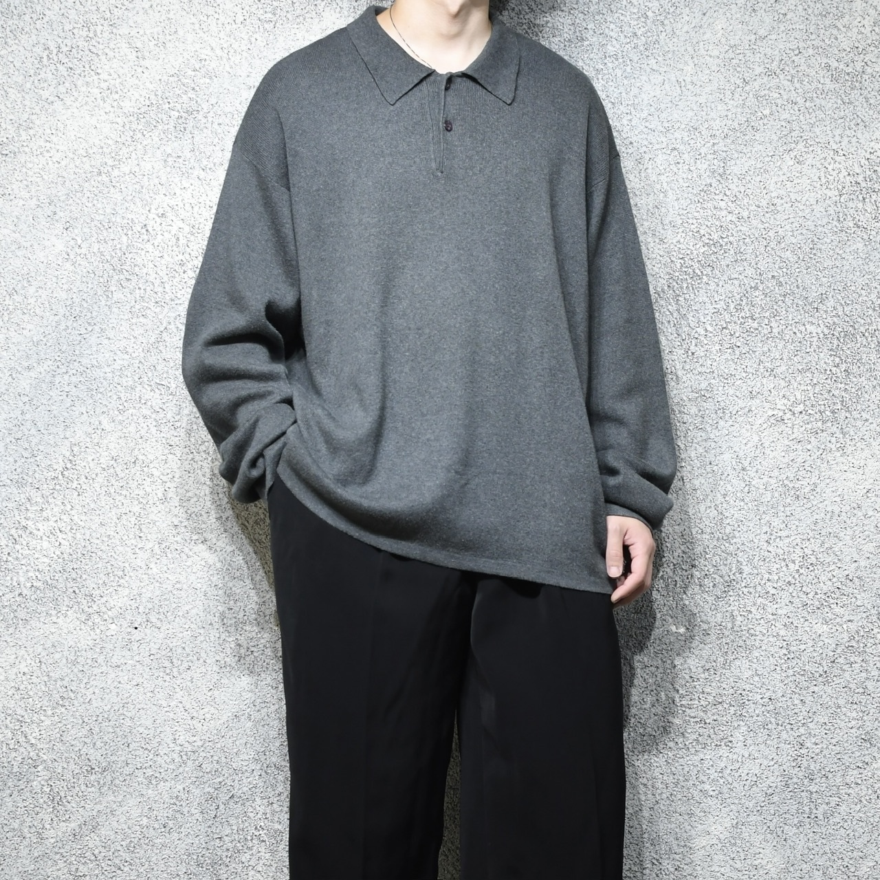 Calvin Klein Jeans gray knit polo