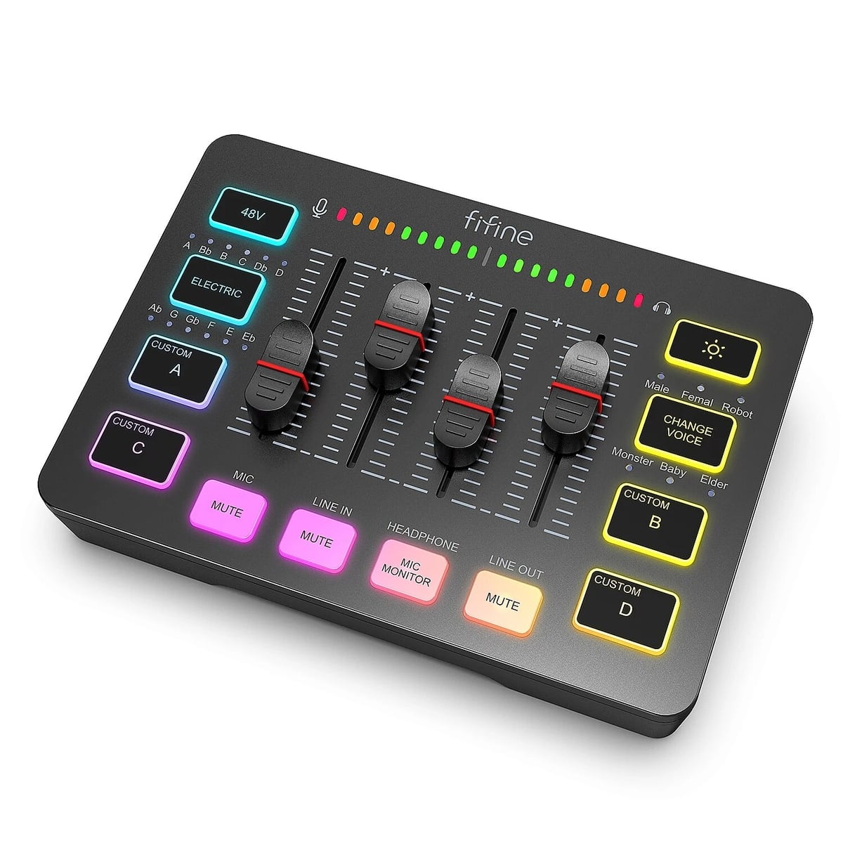 オーディオミキサー XLR ボイスチェンジャー ゲーミング fifine SC3
