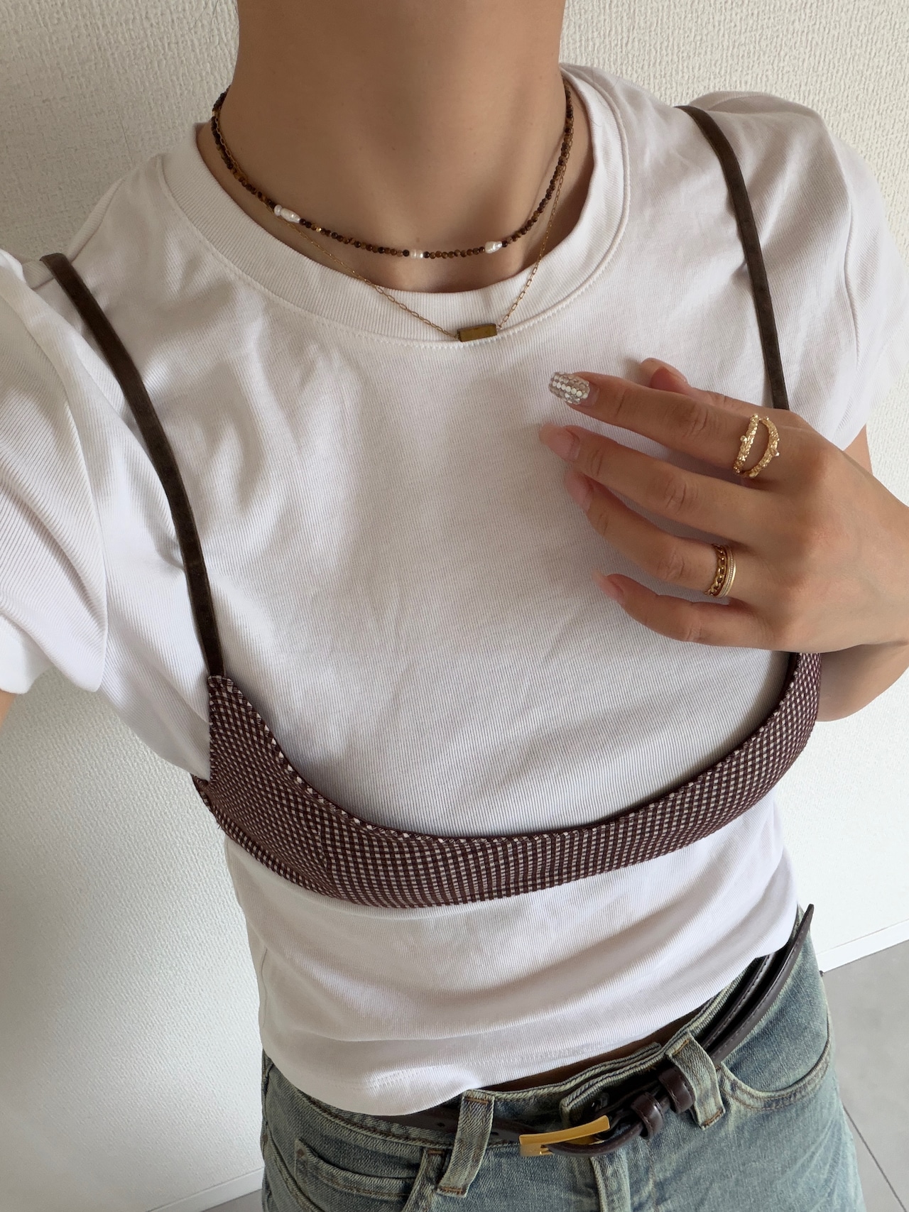 Tiger Eye Layered Necklace［BZN44］