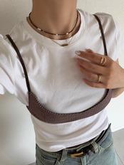 Tiger Eye Layered Necklace［BZN44］
