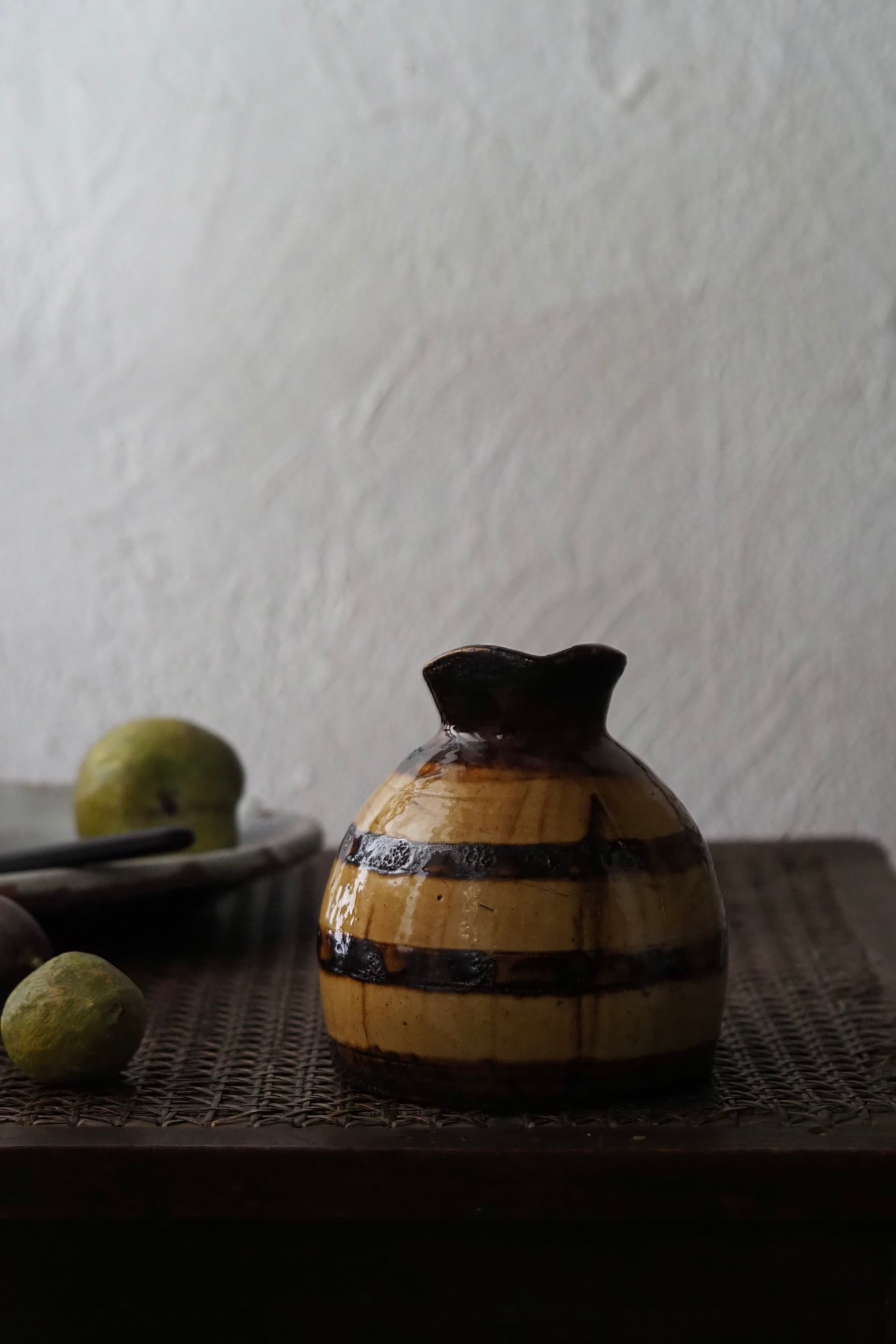 南仏 ユニークな柄の水差し-antique pottery pitcher | アンティーク
