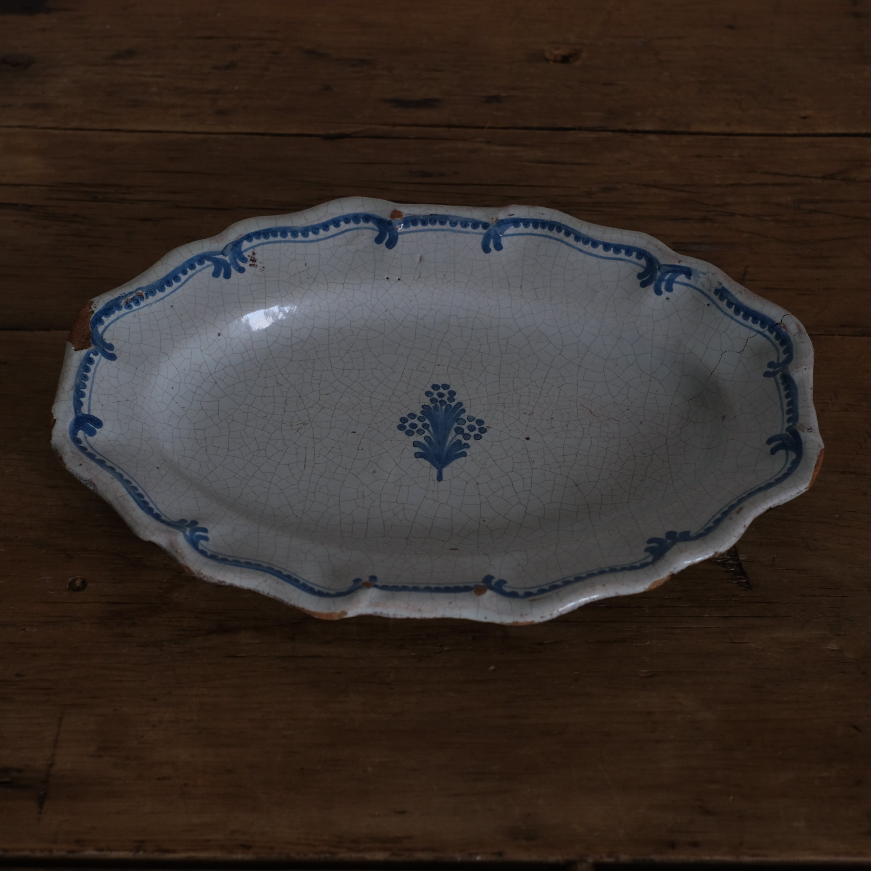 フランス 1700-1800年代 キュノワール ビッグプレート ts345 - 食器