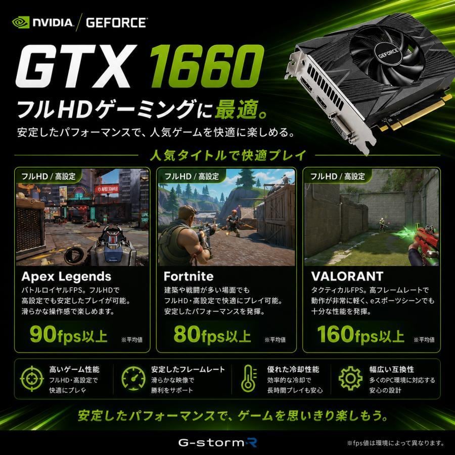アウトレット 】ゲーミングPC デスクトップ 整備済み GTX1660 Core i7