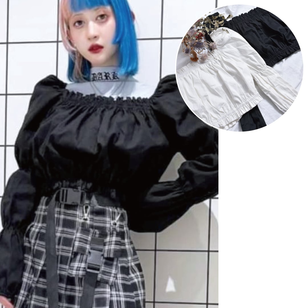 【MONSE】オフショルダー 袖つき テイラー ベアトップ ビスチェ org.jpg