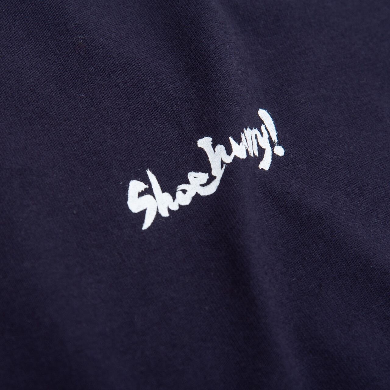 SHOEHURRY! SMALL LOGO COTTON LONG T-SHIRT(NAVY/WHITE) | 綿素材長袖Tシャツ(ネイビー/ホワイト)