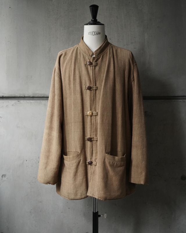 30s "French Work" farmers cotton×linen canvas jacket