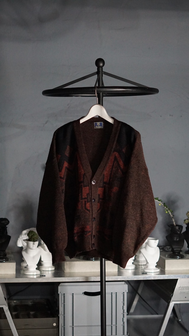 90's BROWN DESIGN CARDIGAN