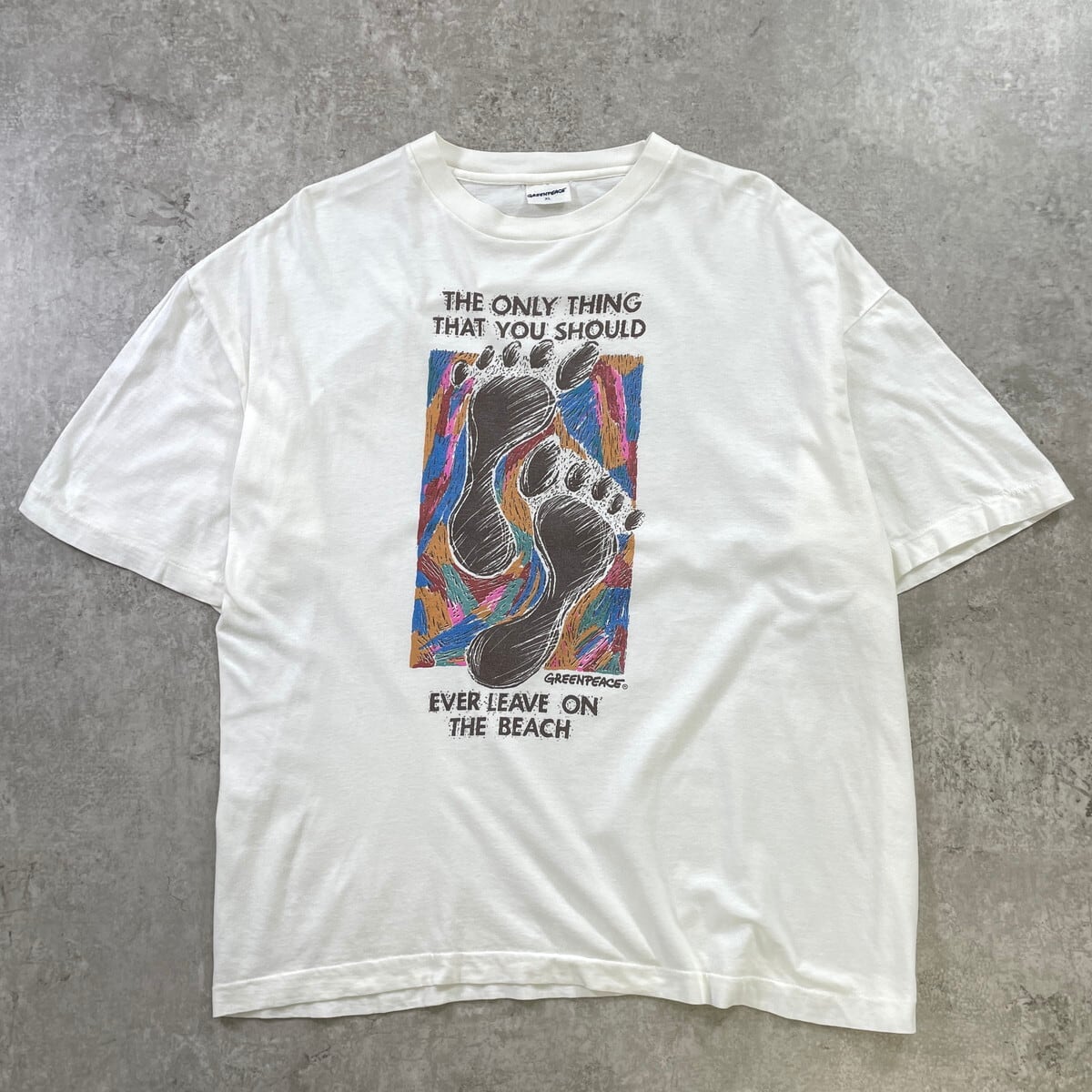 90年代 GREENPEACE アートプリントTシャツ メンズXL 古着 90s VINTAGE