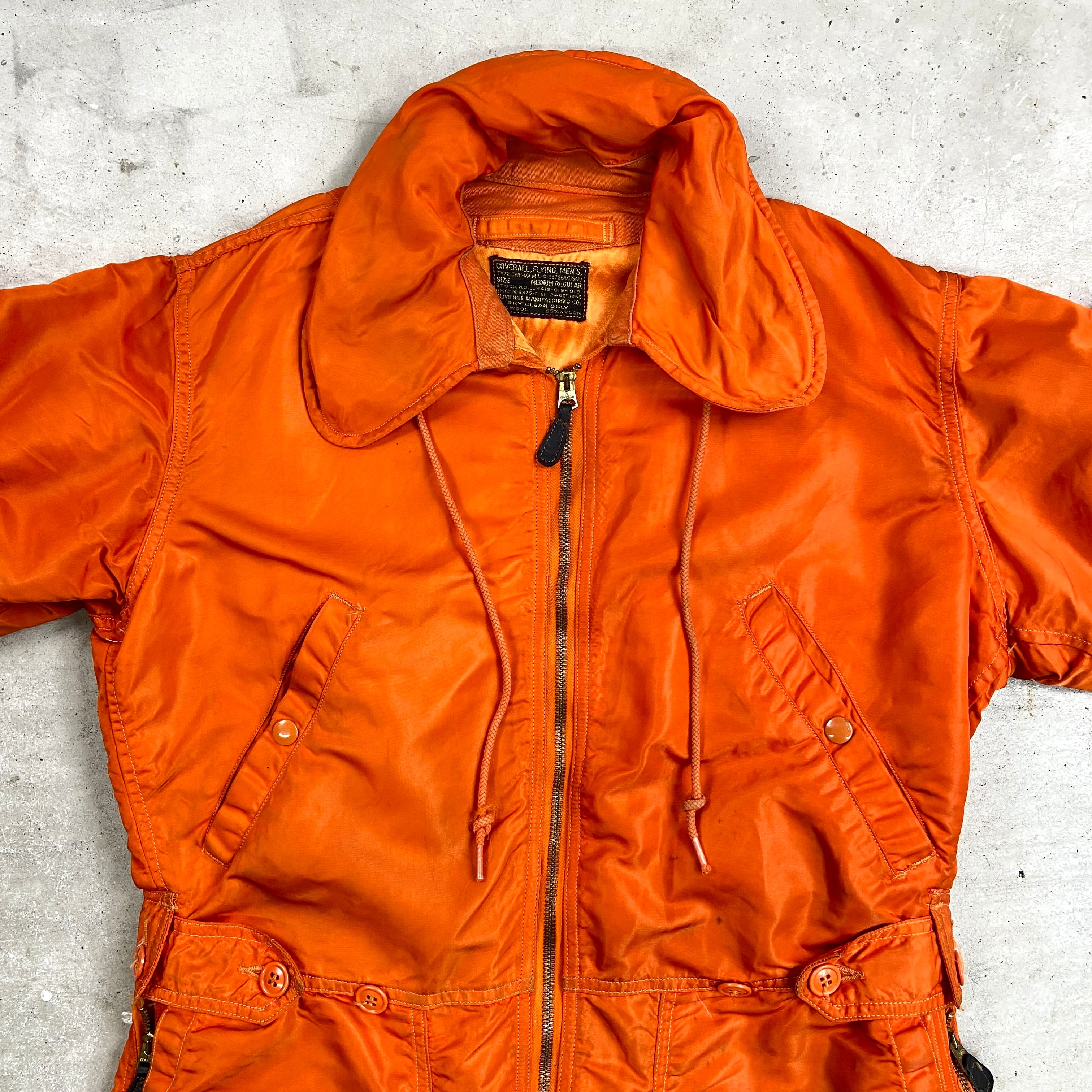 60年代 U.S.AIRFORCE CWU‐1/P フライトスーツ メンズL-XL相当 古着 60s