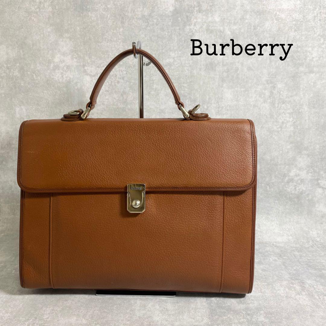 良品 バーバリー ✨ビジネスバック✨ダークブラウン A4対応