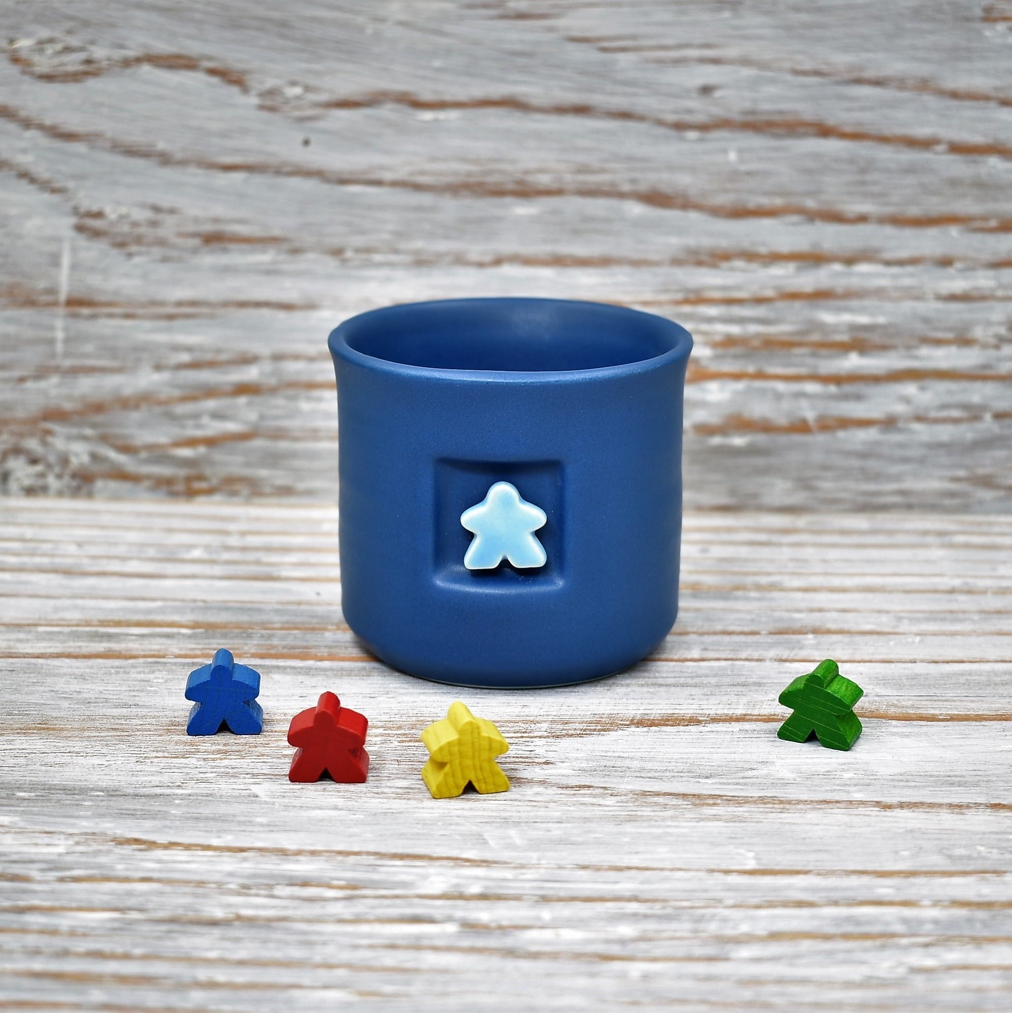 ドイツ製【FarbTon】Meeple カップ ブルー with ライドブルーMeeple