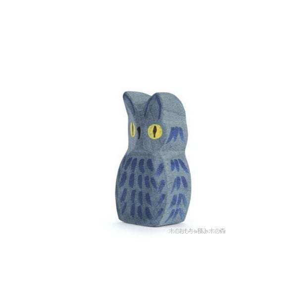 オストハイマー 青ふくろう Owl Blue 動物 ミニチュア 木製 Ostheimer