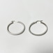 Old 925 Silver Oval Hoop Pirced Earrings From Hungary