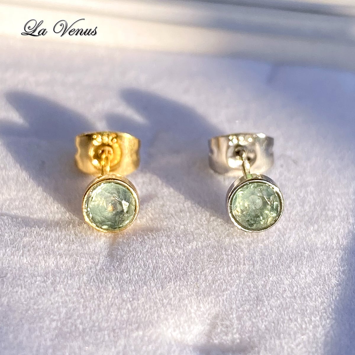 グリーンカイヤナイト着せ替えピアス/イヤリング｜ピアス