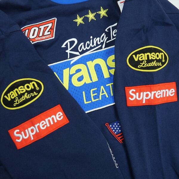 Size【M】 SUPREME シュプリーム ×Vanson Leathers 26SS L/S Top Navy