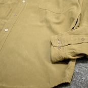 custom gradation stitch fake suede shirt