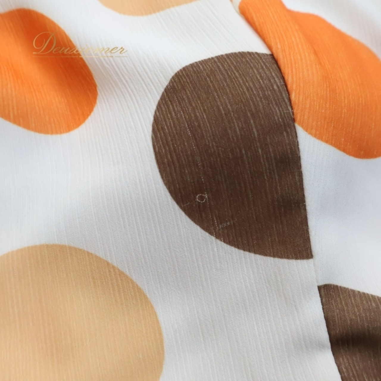 フラメンコ 衣装 ソニアジョーンズ SONIA JOHNES トップス ブラウス 白 オレンジ 長袖 水玉 ドット 茶色 長袖 ホワイト系 ブラウン系 オレンジ系 フェミニン おしゃれ 可愛い 薄手 パーティ