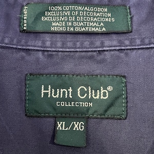 【HUNTCLUB】マルチカラー ストライプ 柄シャツ 刺繍ロゴ ボタンダウン 長袖シャツ  XL オーバーサイズ