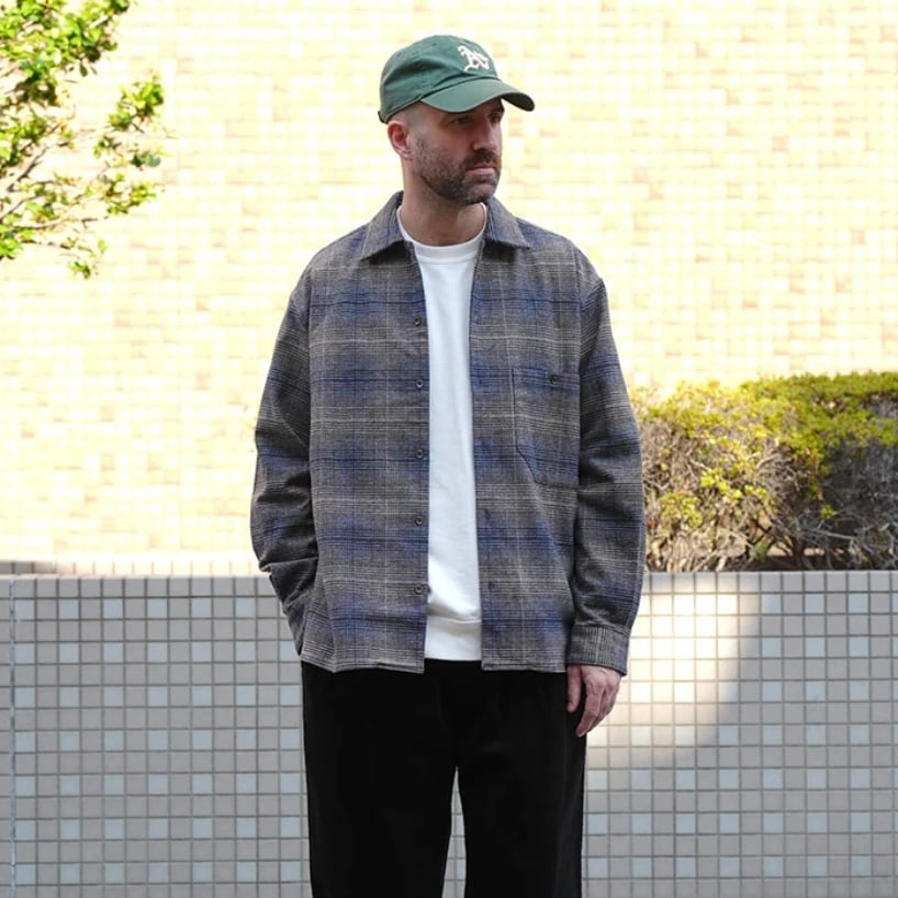 MANUAL ALPHABET | CHECK FLANNEL PATCH SHIRT チェック ネルシャツ