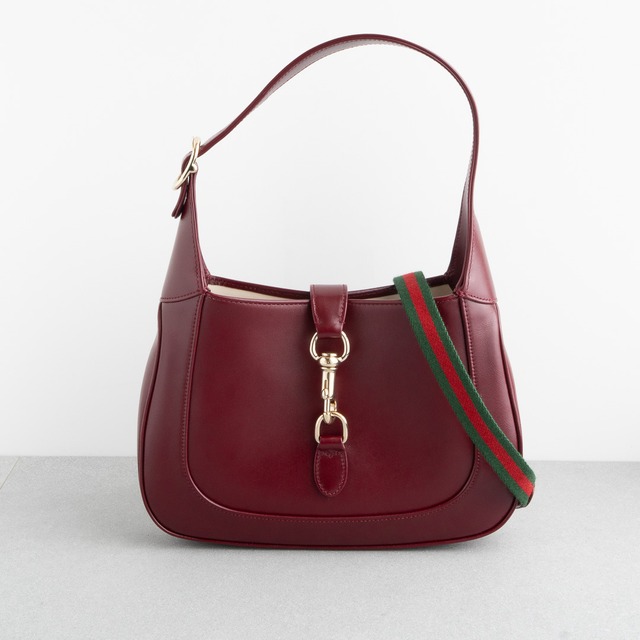 グッチ ジャッキー 1961 ミディアム ショルダーバッグ レッド レザー