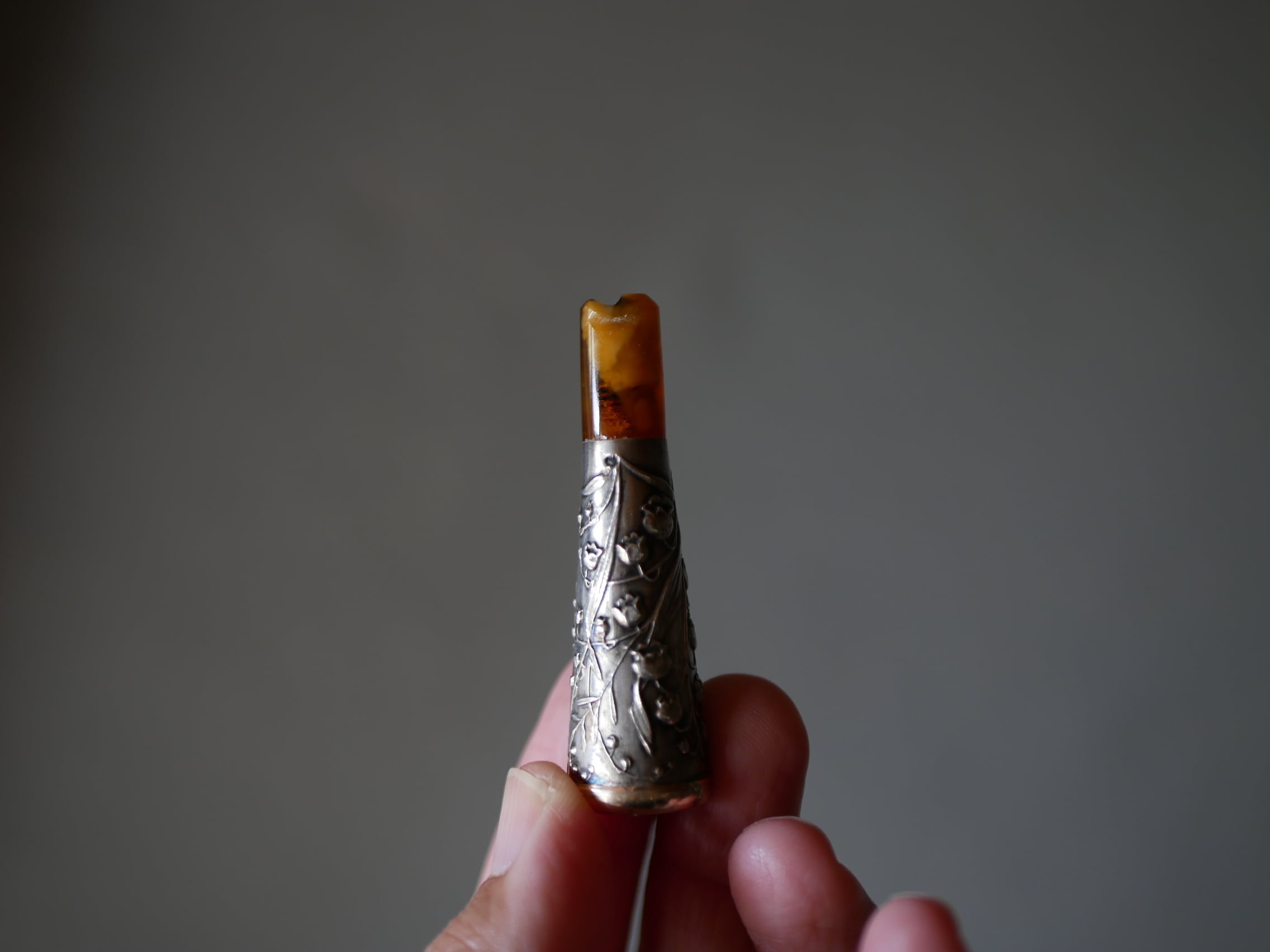 純銀 スズラン すずらん 鈴蘭 葉巻ホルダー チェルート フランス