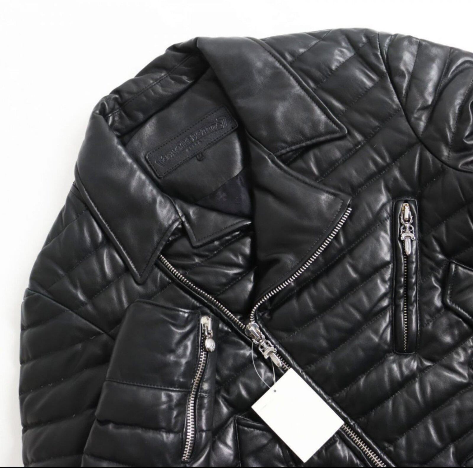 CHROME HEARTS クロムハーツ ラムレザー ダガージップ ダブル