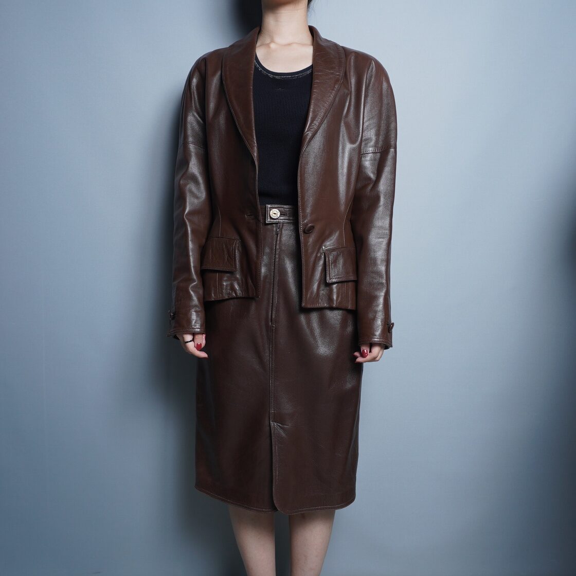 LOEWE】ロエベ レザーセットアップ brown | PAY ID