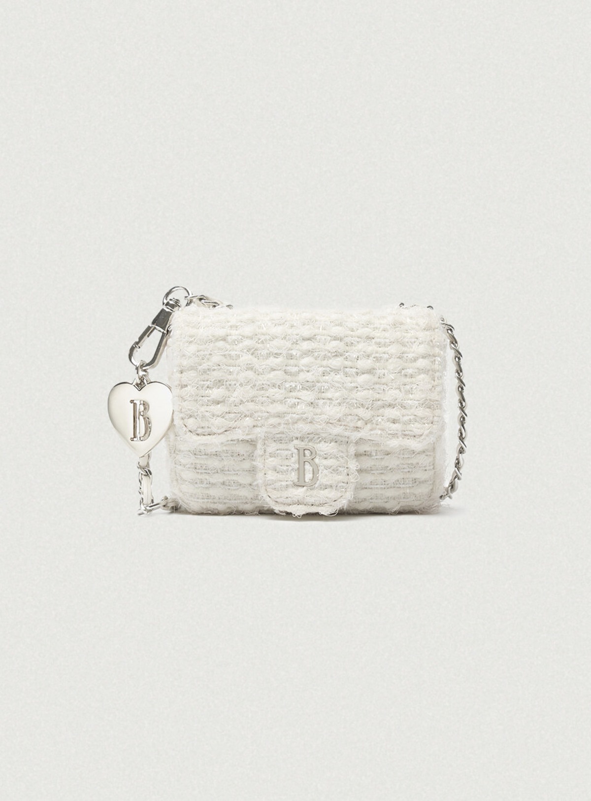 The Barnnet] Tweed Chain Belt Mini Bag_Ivory 正規品 韓国ブランド 
