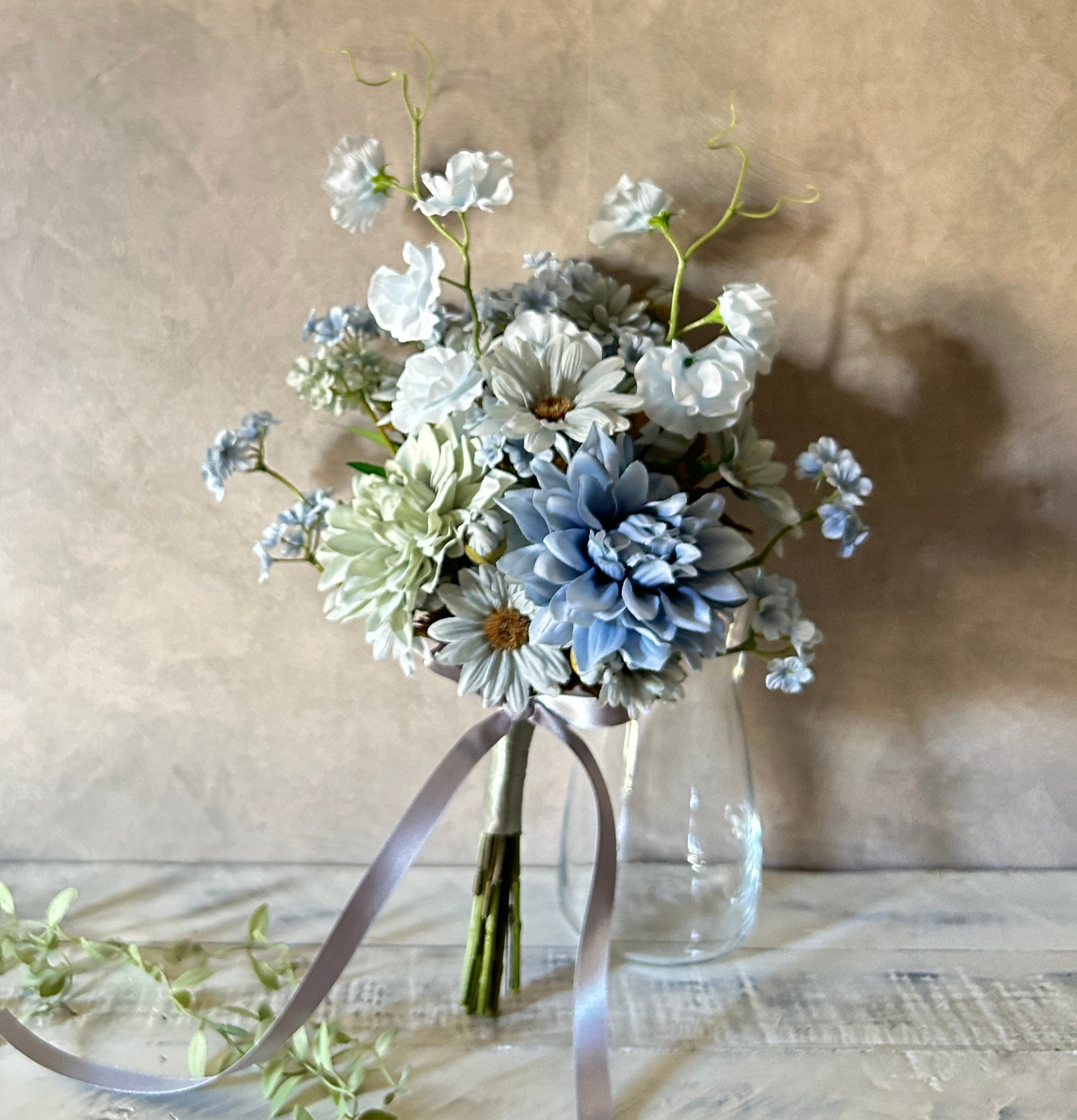 ブルーブルーブルー/アーティフィシャルフラワー/送料無料サービス作品