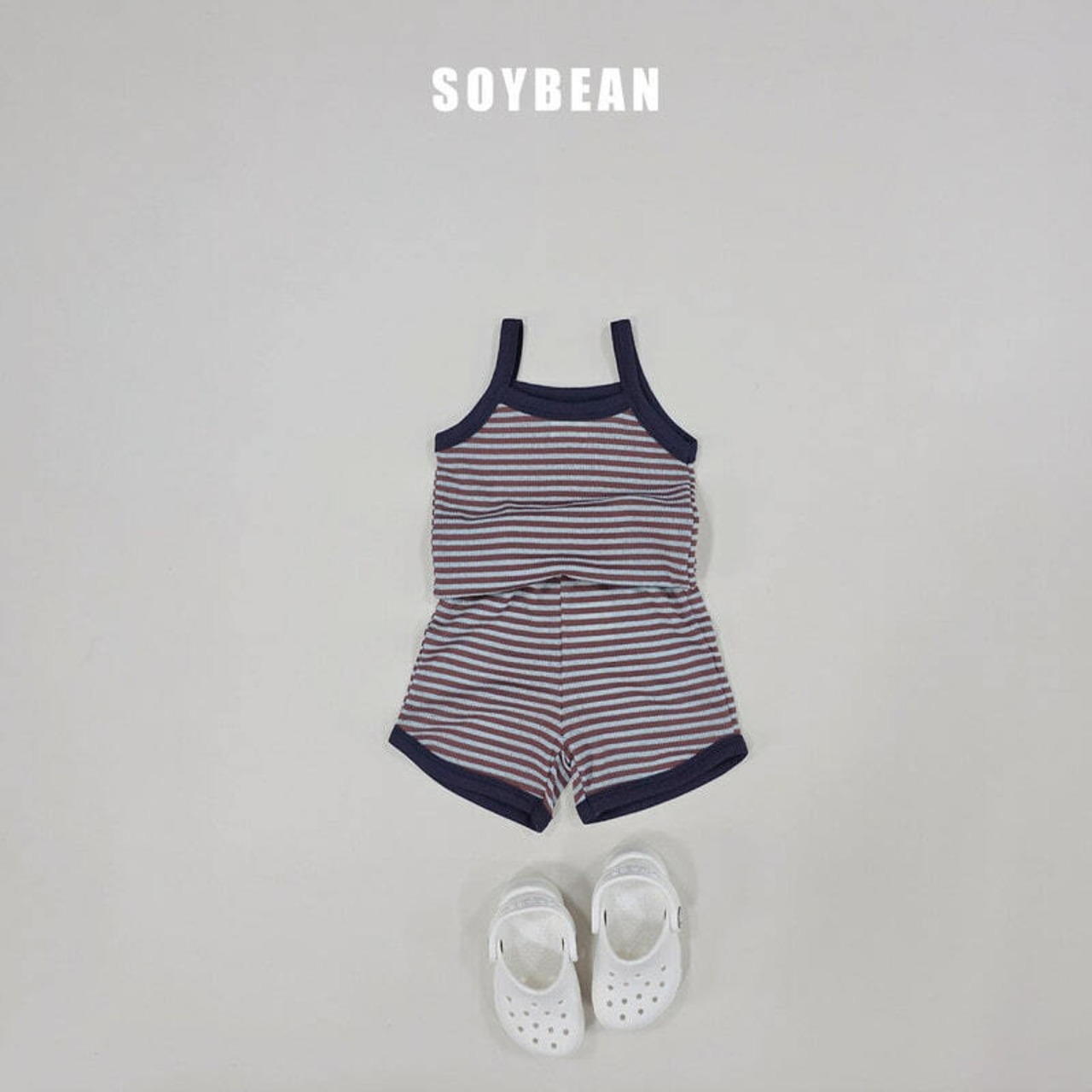 【即納】SOYBEAN 26/SM ウィンディストライプ上下セット｜夏服｜韓国子供服