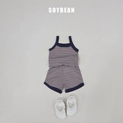 【即納】SOYBEAN 26/SM ウィンディストライプ上下セット｜夏服｜韓国子供服